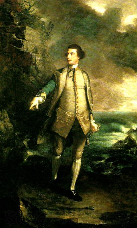 Sir Joshua Reynolds commodore augustus keppel Norge oil painting art